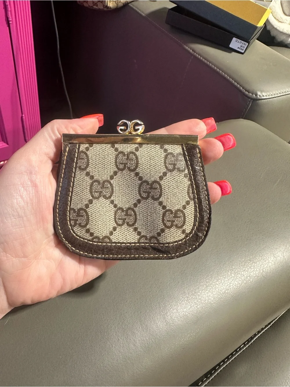 Gucci GG Canvas Coin Purse Vintage